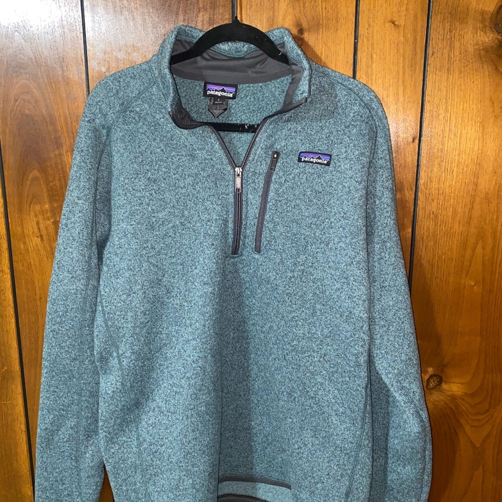 Patagonia Blue-Gray Quarter-Zip Fleece